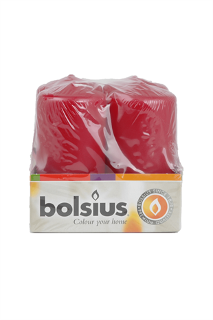 4lü 10x5 Bordo Kütük Mum
