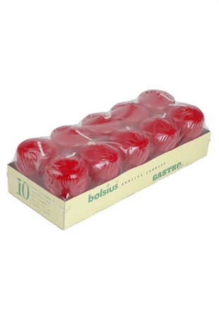 4x6 10lu Bordo Mini Kütük Mum