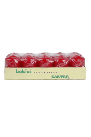 4x6 10lu Bordo Mini Kütük Mum
