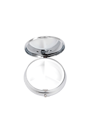 5 cm Metal Pembe Kardan Adam Desenli İlaç Kutusu