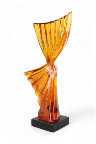 50cm Amber Reçine Soyut Heykel Odine
