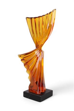 50cm Amber Reçine Soyut Heykel Odine