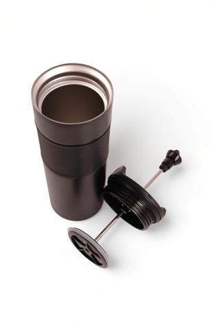 Siyah French Press Termos Bardak 500ml