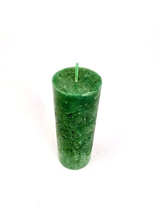 5x15 cm Yeşil Mermer Dokulu Kütük Mum