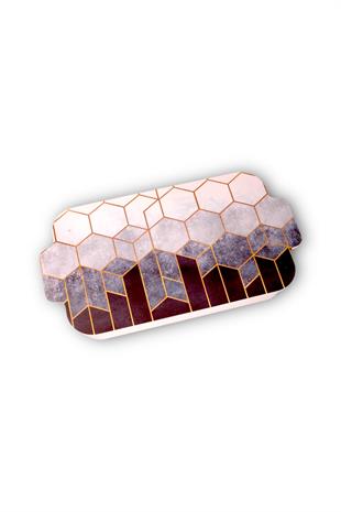 6 Kaseli Melamin Kahvaltılık Geometrik