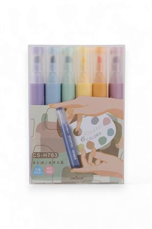 6lı Chosch Pastel Fosforlu Kalem