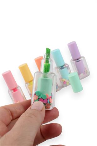 6lı Pastel Oje Fosforlu Kalem