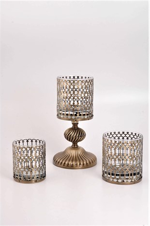 7 cm Antik Eskitme Bardak Mumluk