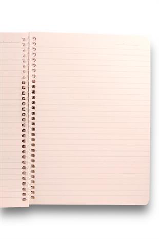 A5 Dokulu Kapak Make or Break Motto Spiralli Çizgili Defter