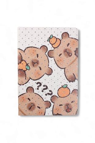 A5 Nokta Simli  Capybara Defter