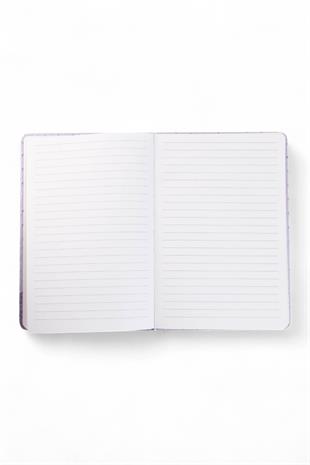 A5 Nokta Simli  Mor Panda Defter