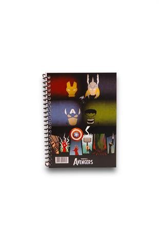 A6 Avengers Mini Spiralli Çizgili Defter