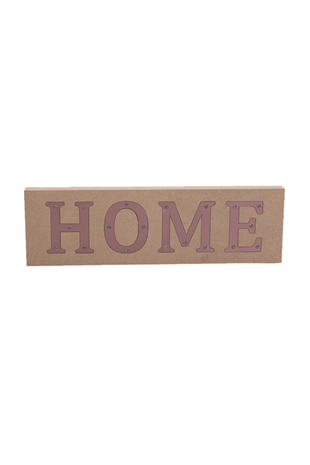 Ahşap HOME Led Işıklı Pano Pilli
