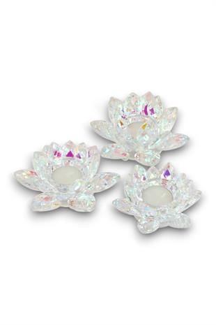 Büyük Janjanlı Kristal Lotus Mumluk