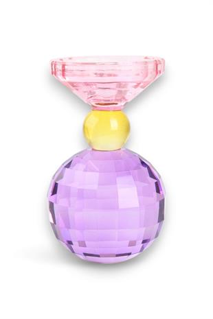 17cm Kristal Top Mumluk Mor Pembe