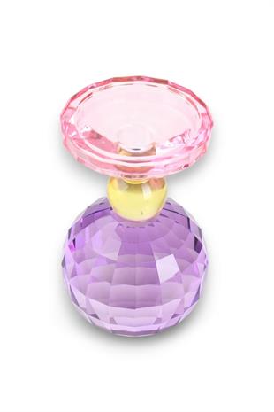 17cm Kristal Top Mumluk Mor Pembe