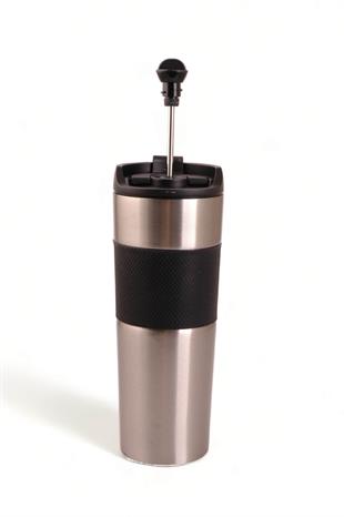 Gümüş French Press Termos Bardak 500ml