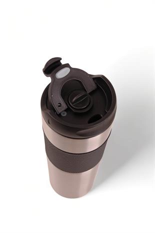 Gümüş French Press Termos Bardak 500ml