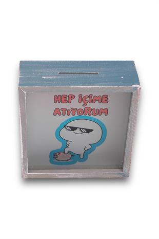 Hep İçime Atıyorum Kare Kumbara