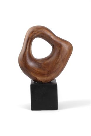 Holly Stone Ahşap Renk Seramik Dekor