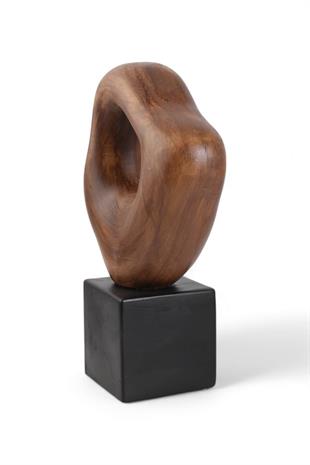 Holly Stone Ahşap Renk Seramik Dekor