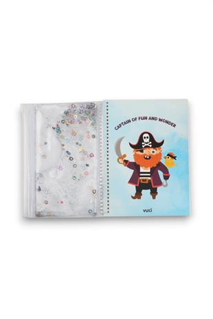 Korsan Desenli Sulu Kalemlikli A5 Defter