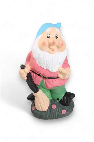Süpürgeli Islık Çalan Cüce Dekor 25cm