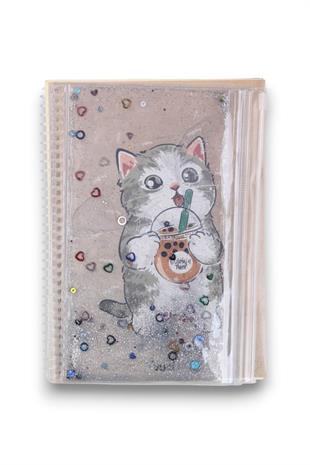 Little Cat  Desenli Sulu Kalemlikli A5 Defter