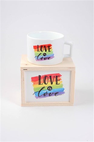 Love is Love Tasarımlı Kutulu Kupa