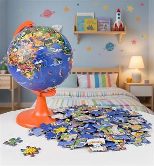My World Globe + Puzzle (15 cm Globe-100 Pcs Puzzle) No:2
