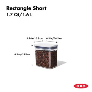 Oxo 1,7 Lt Pop Dikdörtgen Kapaklı Saklama Kabı