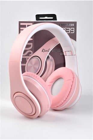 Pembe Macaron Bluetooth Kulaklık P39