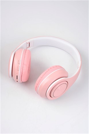 Pembe Macaron Bluetooth Kulaklık P39