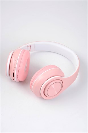 Pembe Macaron Bluetooth Kulaklık P39