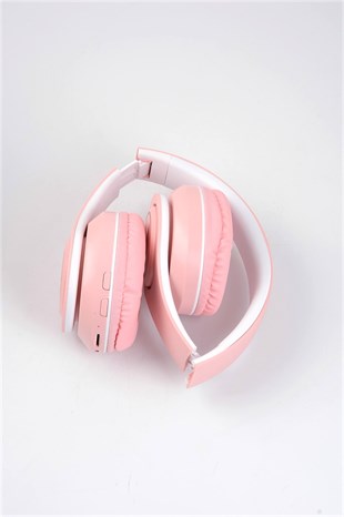 Pembe Macaron Bluetooth Kulaklık P39
