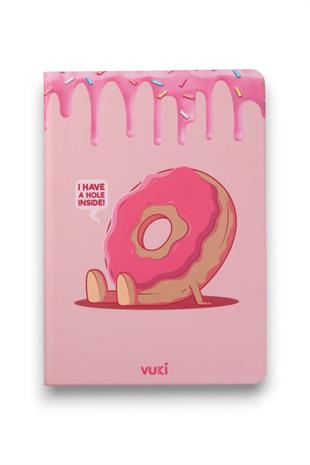 Pink Donut A5 Sert Kapaklı  Not Defteri