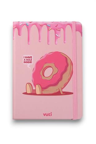 Pink Donut A5 Sert Kapaklı  Not Defteri