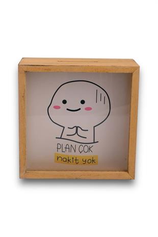 Plan Çok Nakit Yok Kare Kumbara	