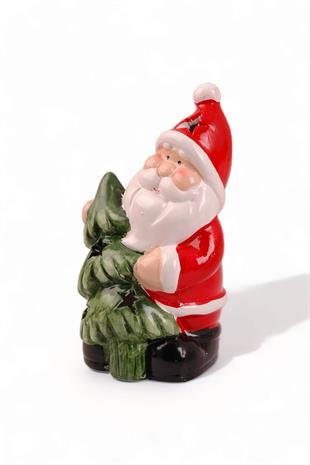 Seramik Çamağaçlı İçten Işıklı Noel Baba Biblo 23016