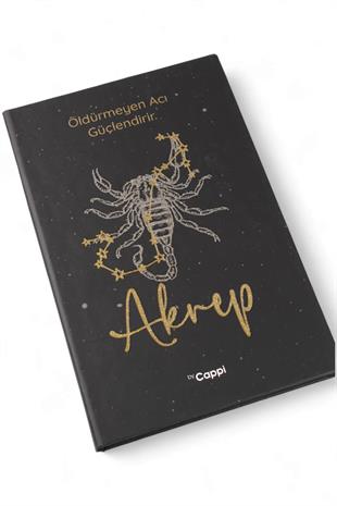 Simli Akrep Burcu Çizgili Defter
