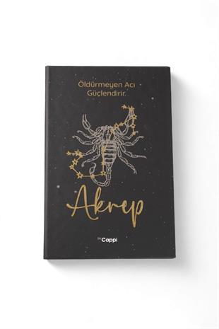 Simli Akrep Burcu Çizgili Defter
