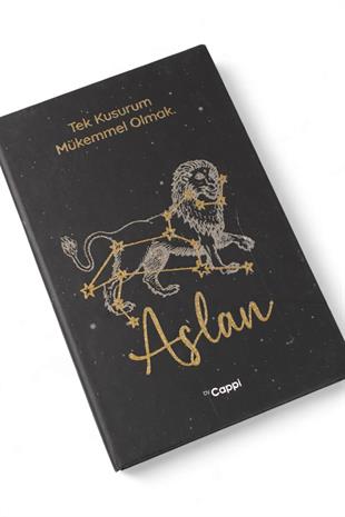 Simli Aslan Burcu Çizgili Defter