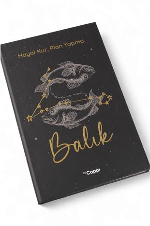 Simli Balık Burcu Çizgili Defter