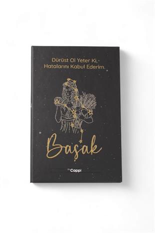 Simli Başak Burcu Çizgili Defter