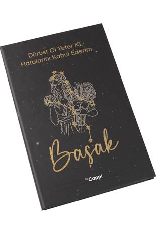 Simli Başak Burcu Çizgili Defter