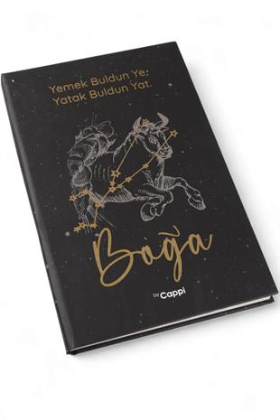 Simli Boğa Burcu Çizgili Defter