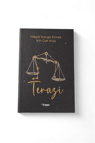 Simli Terazi Burcu Çizgili Defter