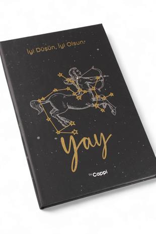 Simli Yay Burcu Çizgili Defter