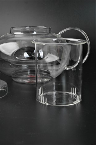 Sonnia Cam Süzgeçli Demlik 1400ml