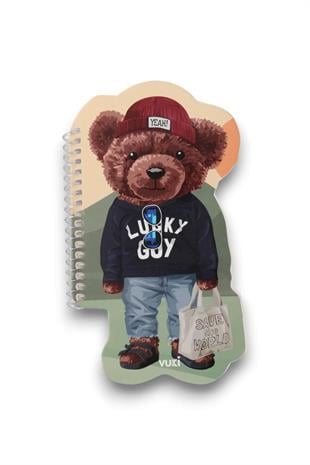 Teddy Şekilli Spiralli Not Defteri